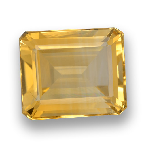Or Citrine gemme - 6.1ct Octogone taillé en degrés (ID: 460777)