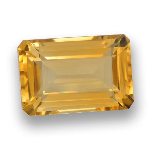 Dorado naranja claro medio Citrina Gema - 4ct Corte octagonal (ID: 460963)