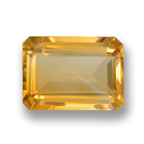 Medium-Light Orange-Gold Citrine Gem - 6.6ct Octagon Step Cut (ID: 460995)