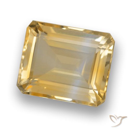 4.15ct Natural Golden Citrine, Emerald Cut, VVS