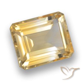 4.15 ct Golden Citrine Stone, Natural Citrine in Octagon Step Cut Shape for Sale