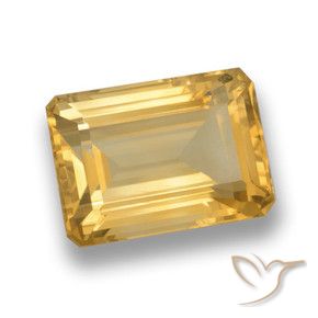 7.80 ct Golden Citrine Stone, Natural Citrine in Octagon Step Cut Shape for Sale