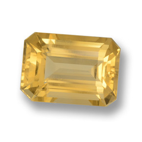 Medium Gold Citrine Gem - 6.7ct Octagon Step Cut (ID: 461092)