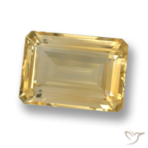 Naranja dorado Citrina Gema - 6.3ct Corte octagonal (ID: 461122)