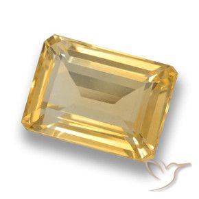 7.98 ct Golden Citrine Stone, Natural Citrine in Octagon Step Cut Shape for Sale