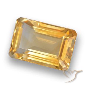 4.50 ct Golden Citrine Stone, Natural Citrine in Octagon Step Cut Shape for Sale