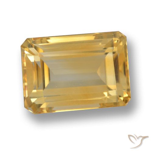 8.66ct Natural Gold Citrine, Emerald Cut, VVS