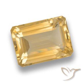 7.50 ct Golden Citrine Stone, Natural Citrine in Octagon Step Cut Shape for Sale