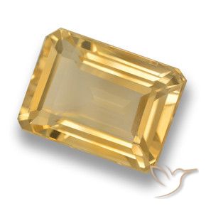 7.98 ct Golden Citrine Stone, Natural Citrine in Octagon Step Cut Shape for Sale