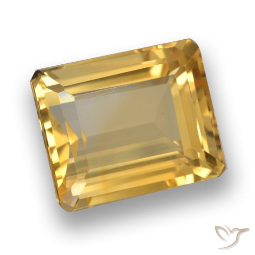 4.8ct Octagon Step Cut Yellow Golden Citrine Gem for sale 4.8ct Octagon Step Cut Yellow Golden Citrine Gem (ID: 461287)