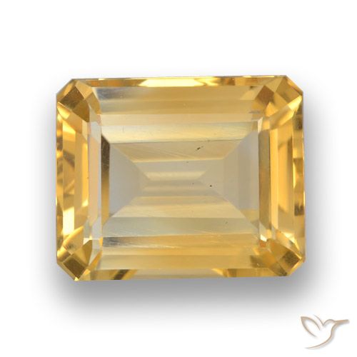 4.15 ct Yellow Citrine, 11.1 x 9.1 mm Octagon Cut From Bolivia, Photo A