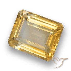4.15 ct Golden Citrine Stone, Natural Citrine in Octagon Step Cut Shape for Sale
