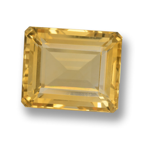 Dorado medio Citrina Gema - 6ct Corte octagonal (ID: 461354)