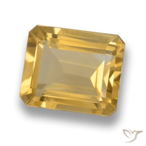 5.12 ct Golden Citrine Stone, Natural Citrine in Cushion-Cut Shape for Sale
