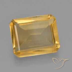 4.75 ct Golden Citrine Stone, Natural Citrine in Octagon Step Cut Shape for Sale