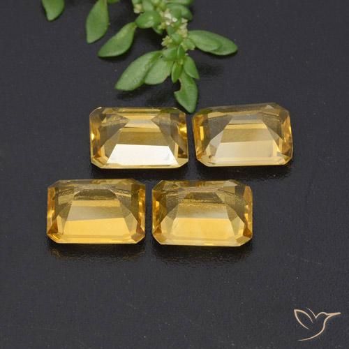 Citrine Gemstones in 8 x 6 mm (calibrated) Size for Sale, Citrine Stones in Golden Color