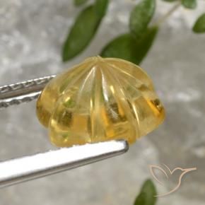 Citrine Gemstone in 9 x 9 mm (calibrated) Size for Sale, Citrine Stone in Golden Color