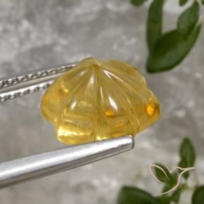 Citrine Gemstone in 10 x 10 mm (calibrated) Size for Sale, Citrine Stone in Medium Gold Color