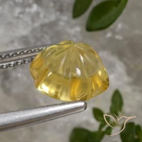 Citrine Gemstone in 9 x 9 mm (calibrated) Size for Sale, Citrine Stone in Golden Color
