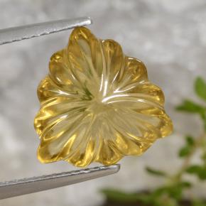 Golden Citrine Gem - 4.9ct Fancy Carved Trillion (ID: 470992)