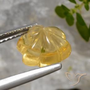 Citrine Gemstone in 9 x 9 mm (calibrated) Size for Sale, Citrine Stone in Medium Golden Color
