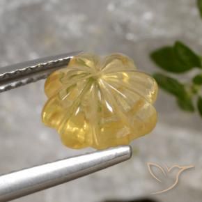 Citrine Gemstone in 9 x 8.5 mm Size for Sale, Citrine Stone in Medium Gold Color
