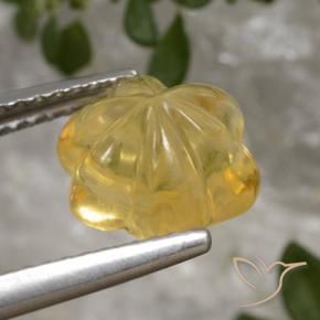 Citrine Gemstone in 9 x 9 mm (calibrated) Size for Sale, Citrine Stone in Bright Gold Color