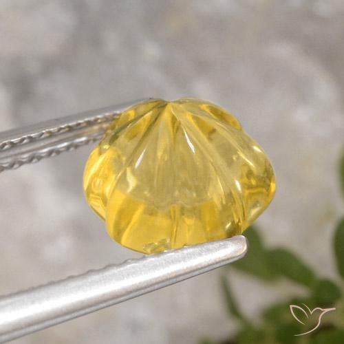 Citrine Gemstone in 8 x 8 mm (calibrated) Size for Sale, Citrine Stone in Tuscany Yellow Color