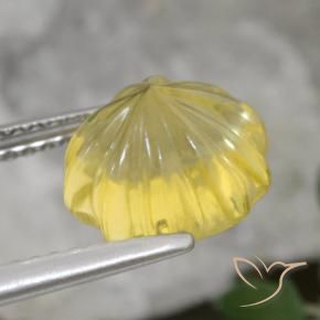 Citrine Gemstone in 9 x 9 mm (calibrated) Size for Sale, Citrine Stone in Light Yellow Color