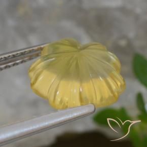 Citrine Gemstone in 9.5 x 9.4 mm Size for Sale, Citrine Stone in Medium Yellow Color