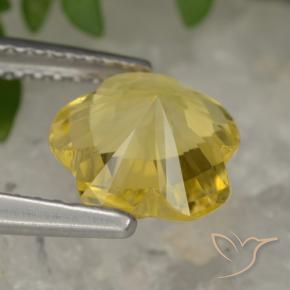 Citrine Gemstone in 8.4 x 8.4 mm Size for Sale, Citrine Stone in Medium Yellow Color