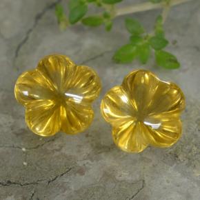 2.1ct Carved Flower Yellow Golden Citrine for sale thumb image of 2.1ct Carved Flower Yellow Golden Citrine (ID: 471463)