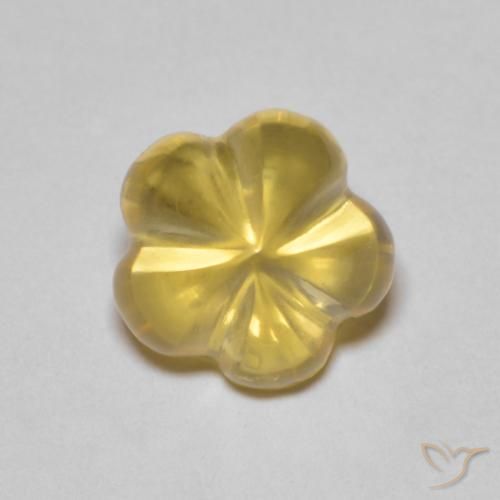 2.34ct Natural Golden Orange Citrine, Flower Cut, Transparent