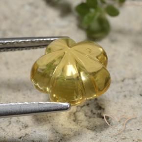 Citrine Gemstone in 9 x 9 mm (calibrated) Size for Sale, Citrine Stone in Golden Color