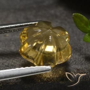 Citrine Gemstone in 9.8 x 9.2 mm Size for Sale, Citrine Stone in Deep Yellow Color