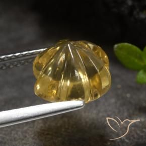 Citrine Gemstone in 9.5 x 8.8 mm Size for Sale, Citrine Stone in Golden-Orange Color