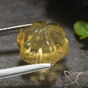 Citrine Gemstone in 10.2 x 9.4 mm Size for Sale, Citrine Stone in Golden-Orange Color