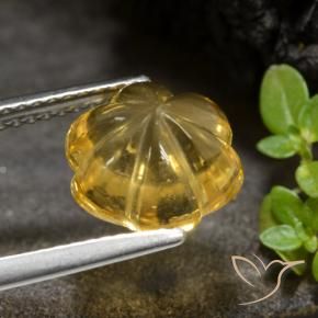 Citrine Gemstone in 10.1 x 9.4 mm Size for Sale, Citrine Stone in Medium Golden Color