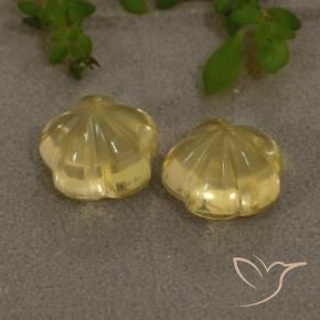 Citrine Gemstones in 8 x 8 mm (calibrated) Size for Sale, Citrine Stones in Light Golden-Yellow Color