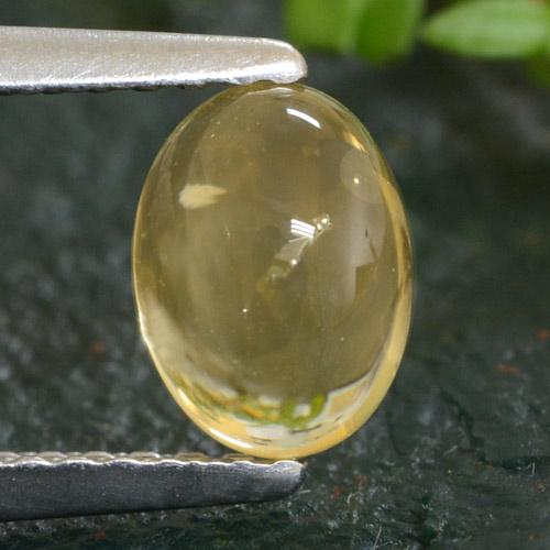 Light Gold Цитрин Камень - 1ct Овал Кабошон (ID: 476923)