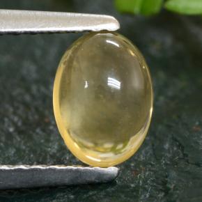 0.91 ct Yellow Citrine Gemstone, Citrine Gem in Oval Cabochon Shape for Sale.
