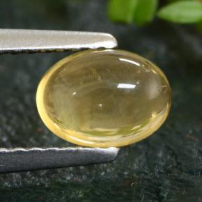 0.91 ct Yellow Citrine Stone, Natural Citrine in Oval Cabochon Shape for Sale