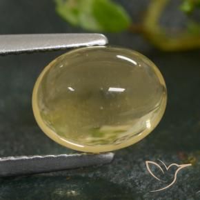 2.24 ct Yellow Citrine Stone, Natural Citrine in Oval Cabochon Shape for Sale