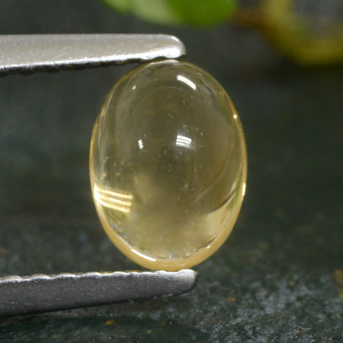Light Gold Citrine Gem - 1ct Oval Cabochon (ID: 477005)