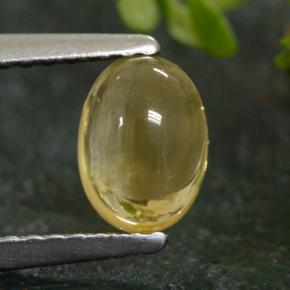 Light Yellow Citrine Gem - 1ct Oval Cabochon (ID: 477010)