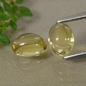 Light Gold Citrine Gem - 0.9ct Oval Cabochon (ID: 477026)