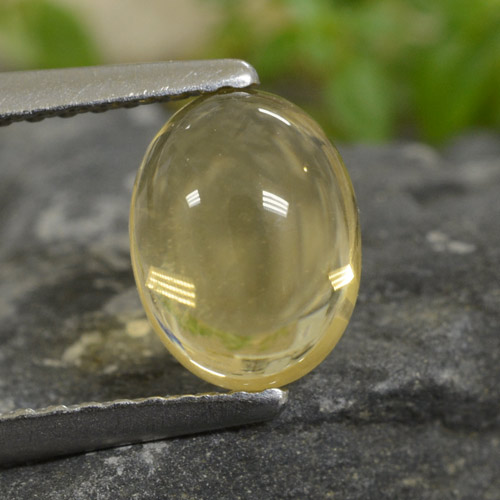 Light Gold Citrine Gem - 1.4ct Oval Cabochon (ID: 477086)