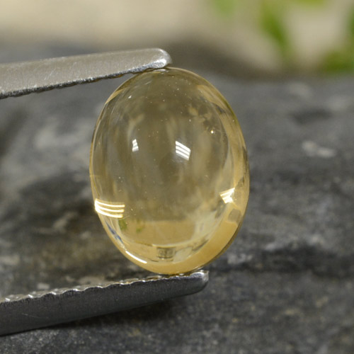 Light Gold Цитрин Камень - 1.5ct Овал Кабошон (ID: 477092)