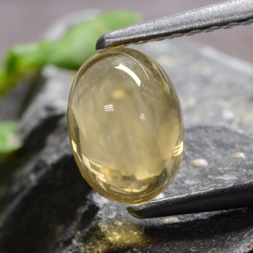 Citrino giallo taglio ovale da 1,02 ct dal Brasile, dimensione 6,9 x 5,1mm, pietra preziosa naturale non trattati , purezza Transparent, Citrino Ovale cabochon da 1 pz, durezza Mohs di 7 adatto per gioielli da indossare ogni giorno, Anno della pietra preziosa del gallo, Photo A