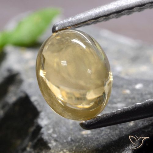 1.04 ct Yellow Citrine, 6.6 x 5.2 mm Oval Cabochon From Brazil, Photo A
